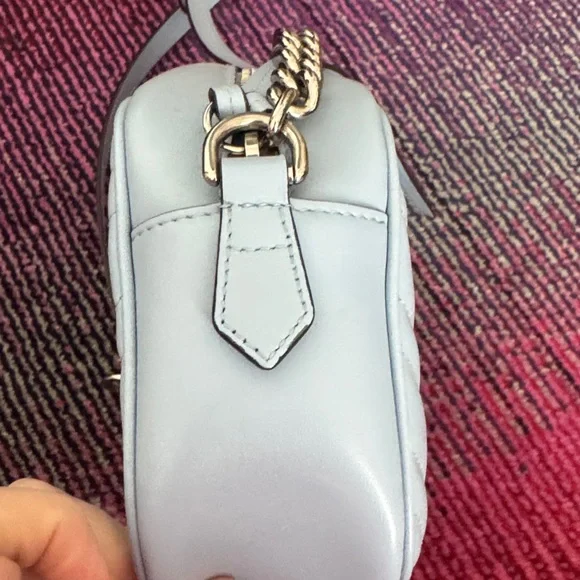 Gucci Sky Blue Chevron Crossbody Bag - Picture 7 of 11